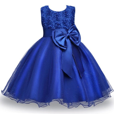 Flower Cake tutu Kids Clothing Elegent hand beading Girls Dresses for Children Princess Party Custumes 2-10 Years