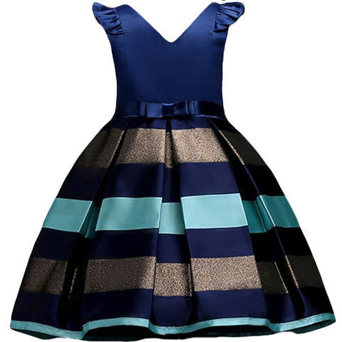 Baby Girls Striped Dress For Girls Formal Wedding Party Dresses Kids Princess Christmas Dress costume Children Girls Clothing