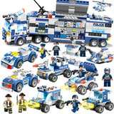 8IN1 Robot Aircraft Car City Police SWAT Bricks Compatible LegoINGL Building Blocks Sets Playmobil Educational Toys For Children